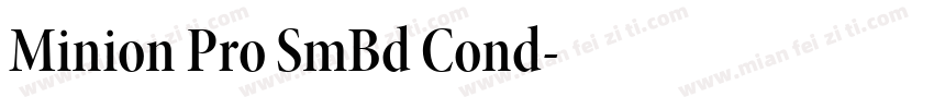 Minion Pro SmBd Cond字体转换